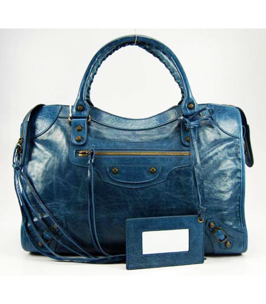Balenciaga City Bag in Blu Zaffiro